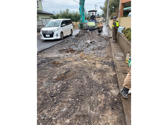 八街市内道路打ち換え工事